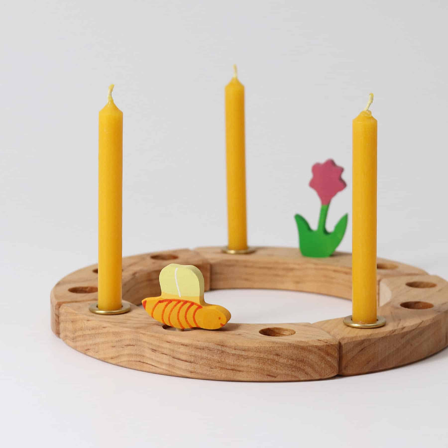 05101 Grimms Amber Beeswax Candles