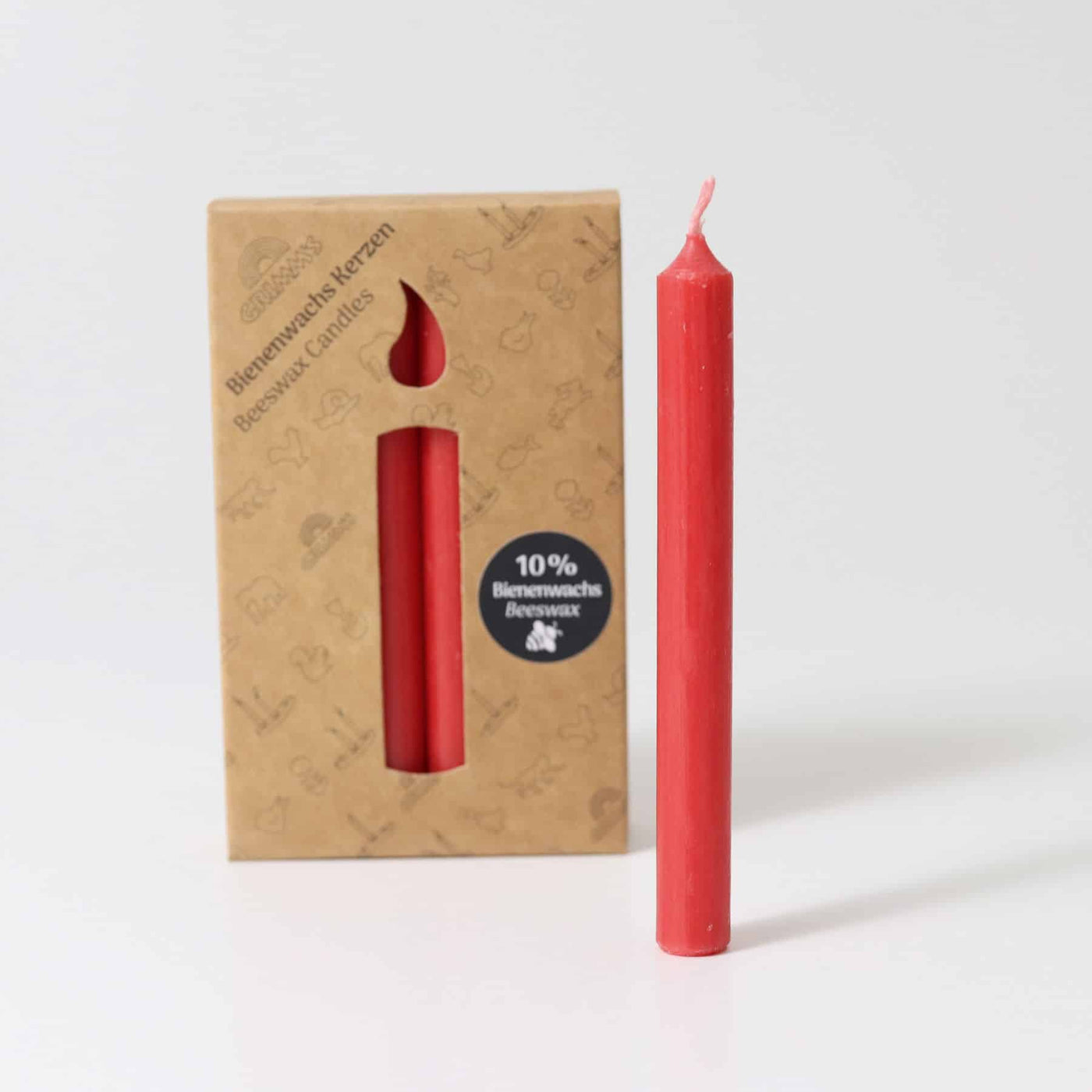 05113 Grimms Beeswax Candles - Red (2)