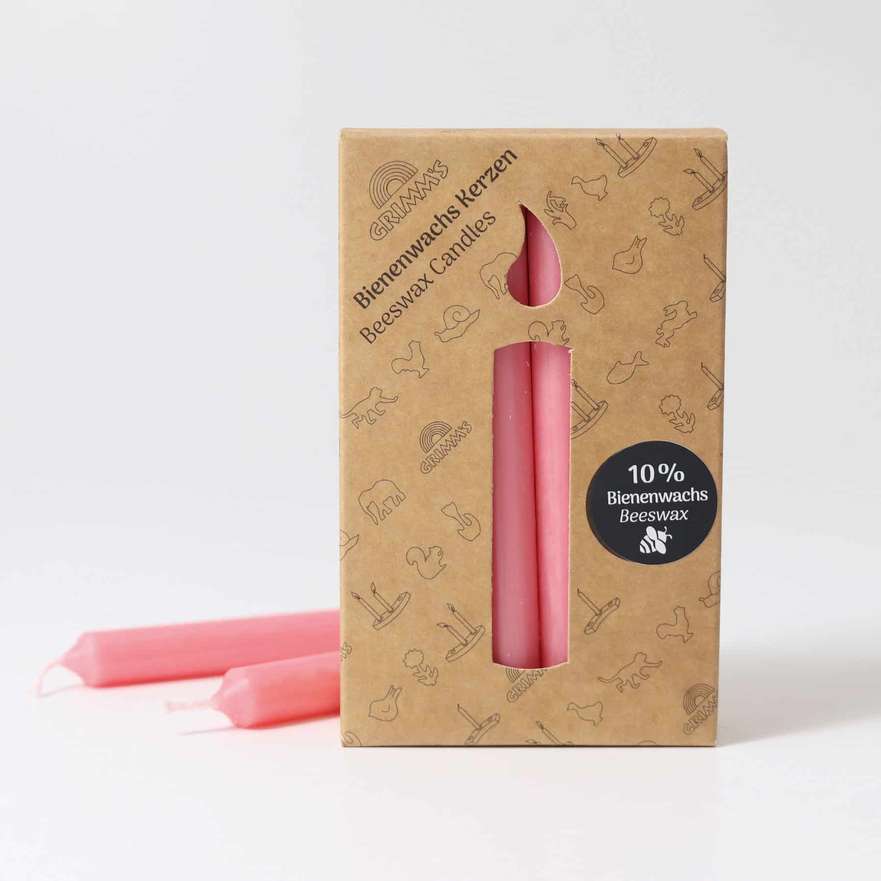 05183 Grimms Beeswax Candles - Old Rose (3)