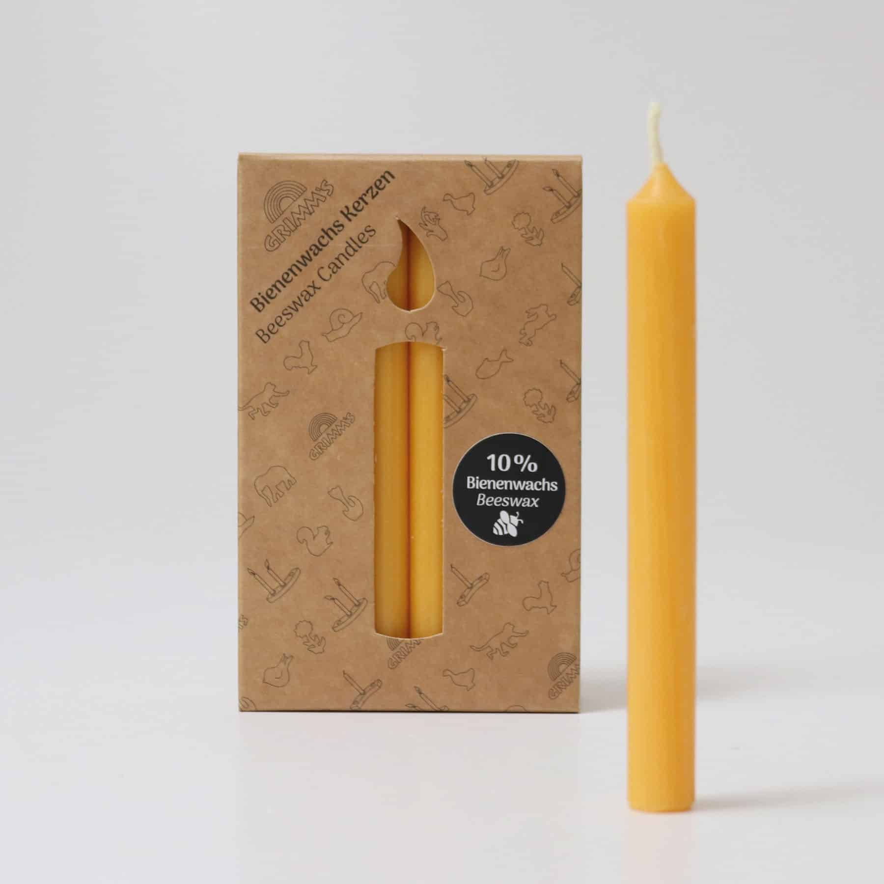 05223 Grimms Amber Beeswax Candles