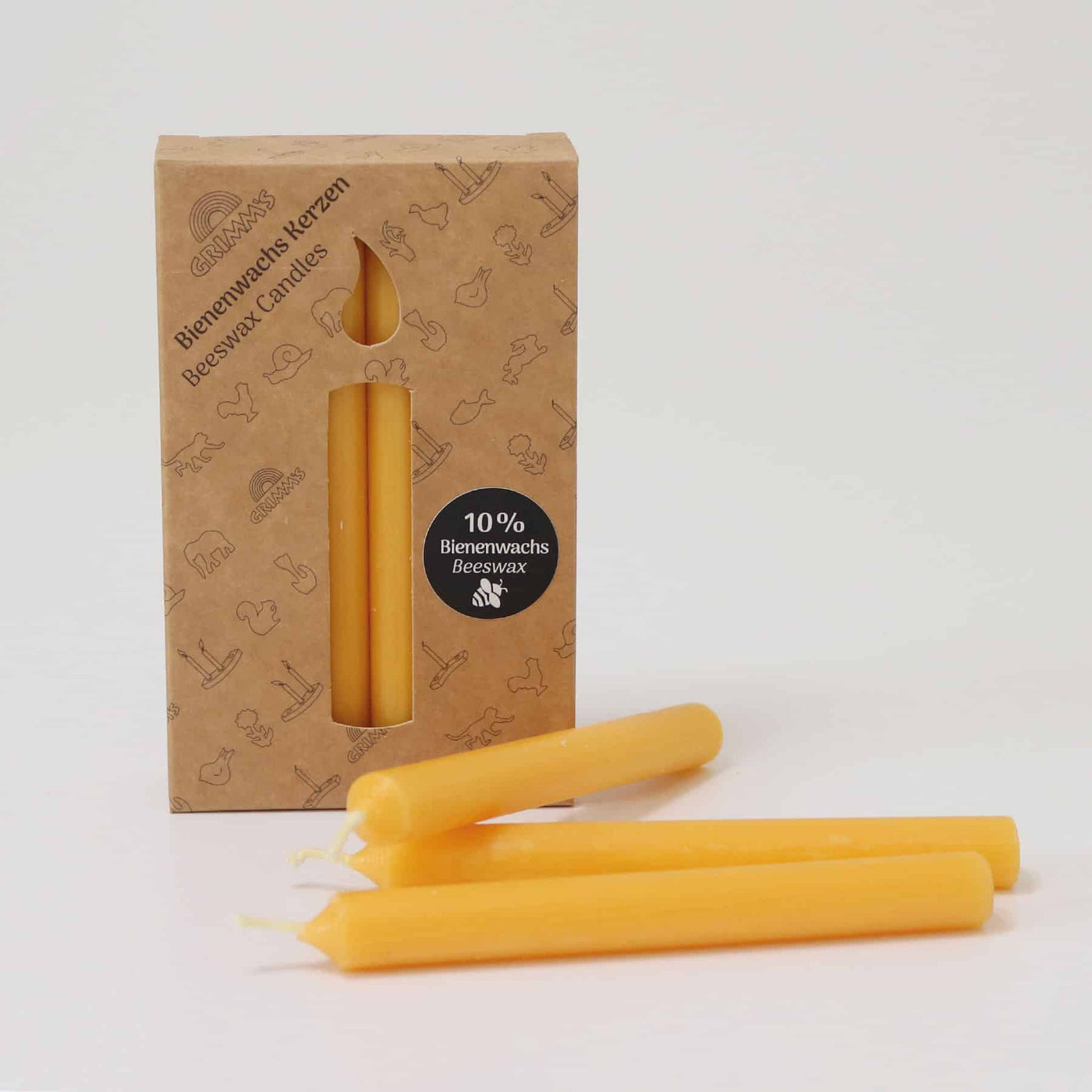 05223 Grimms Amber Beeswax Candles (2)
