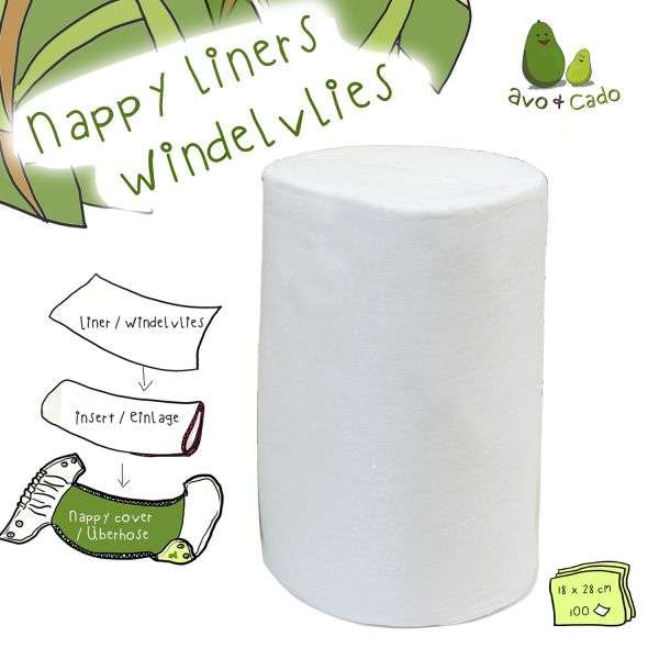Avo&Cado Biodegradable Nappy Liners Bamboo