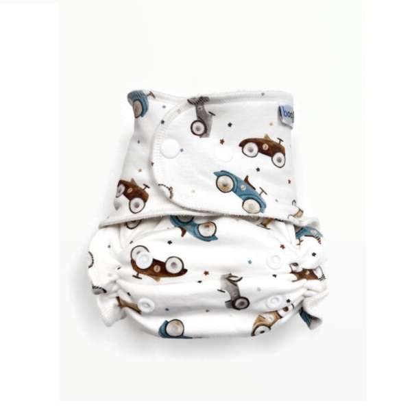 Boo&Boo Fitted Nappy Bamboo - Race Cars