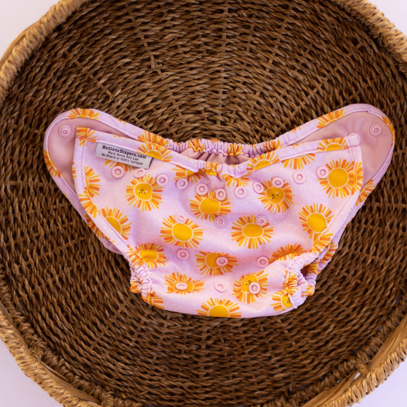 Buttons Diaper SiO Cover Newborn - Sunny