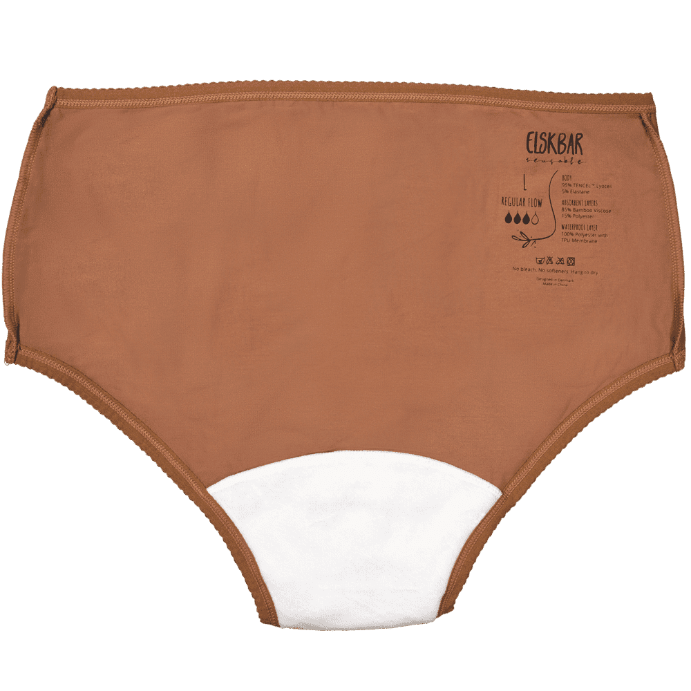 Elskbar Period Underwear - Regular Flow -cedar-amber-back