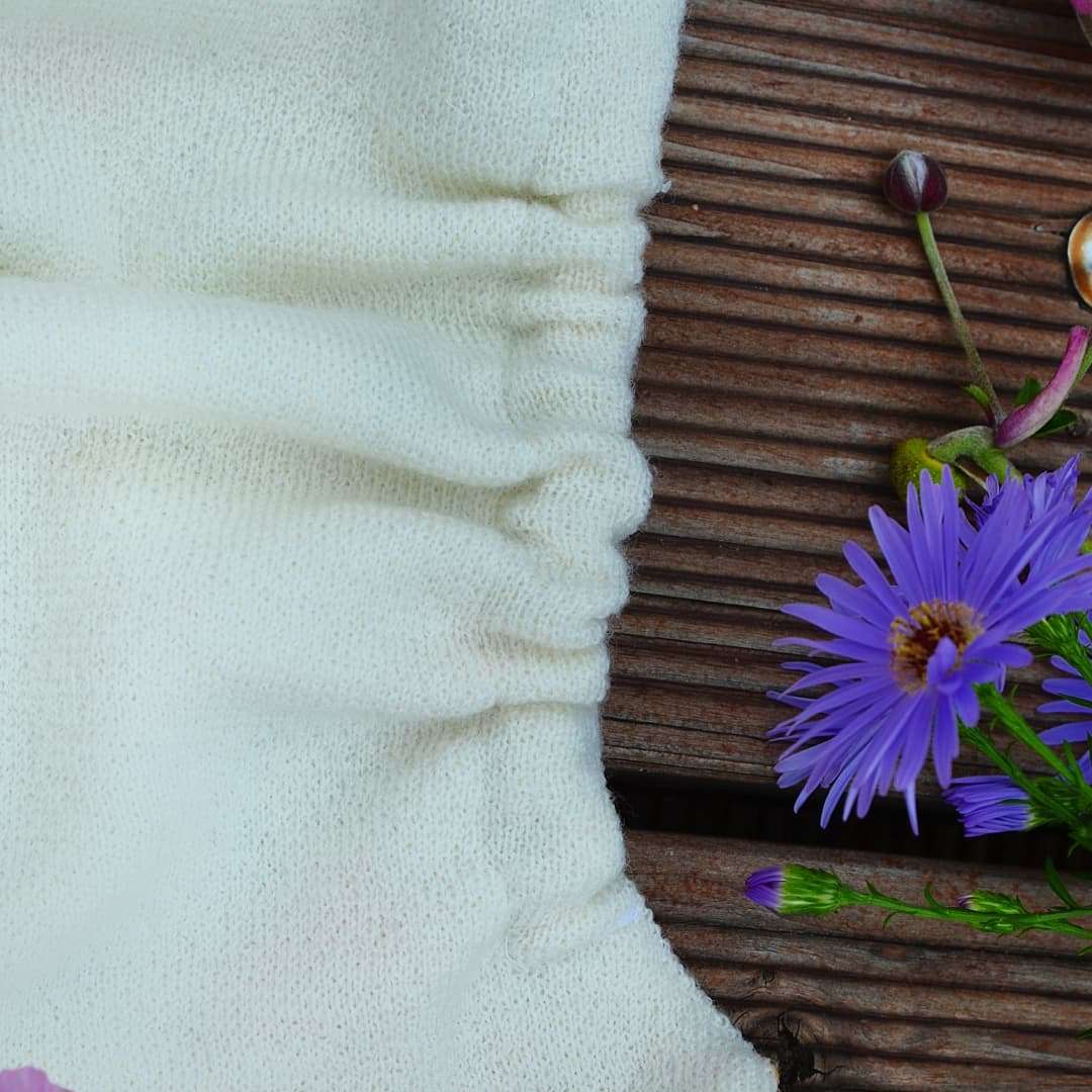 Julicia Wool Cover - Flower Garden inside