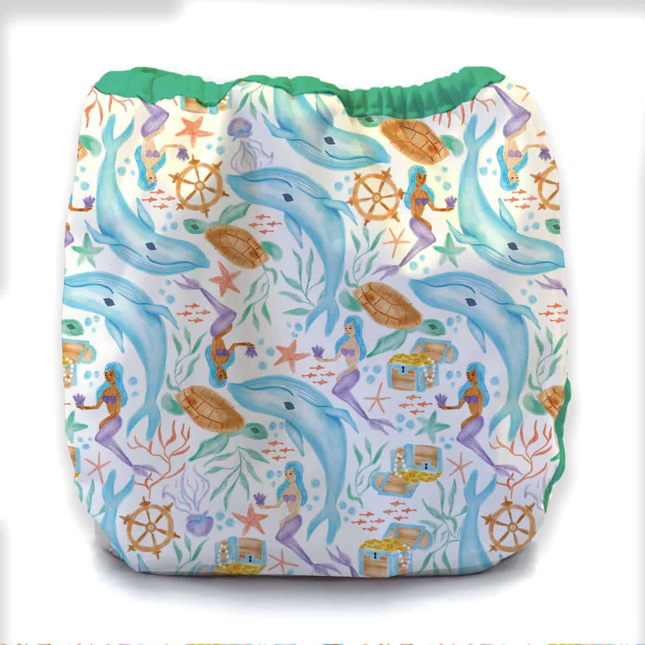 Thirsties Duo Wrap Snap Cover - Mermaid Lagoon Back