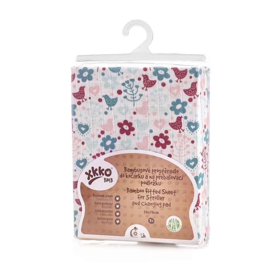 XKKO Bamboo fitted Sheet for stroller and changing pad 50x70 cm