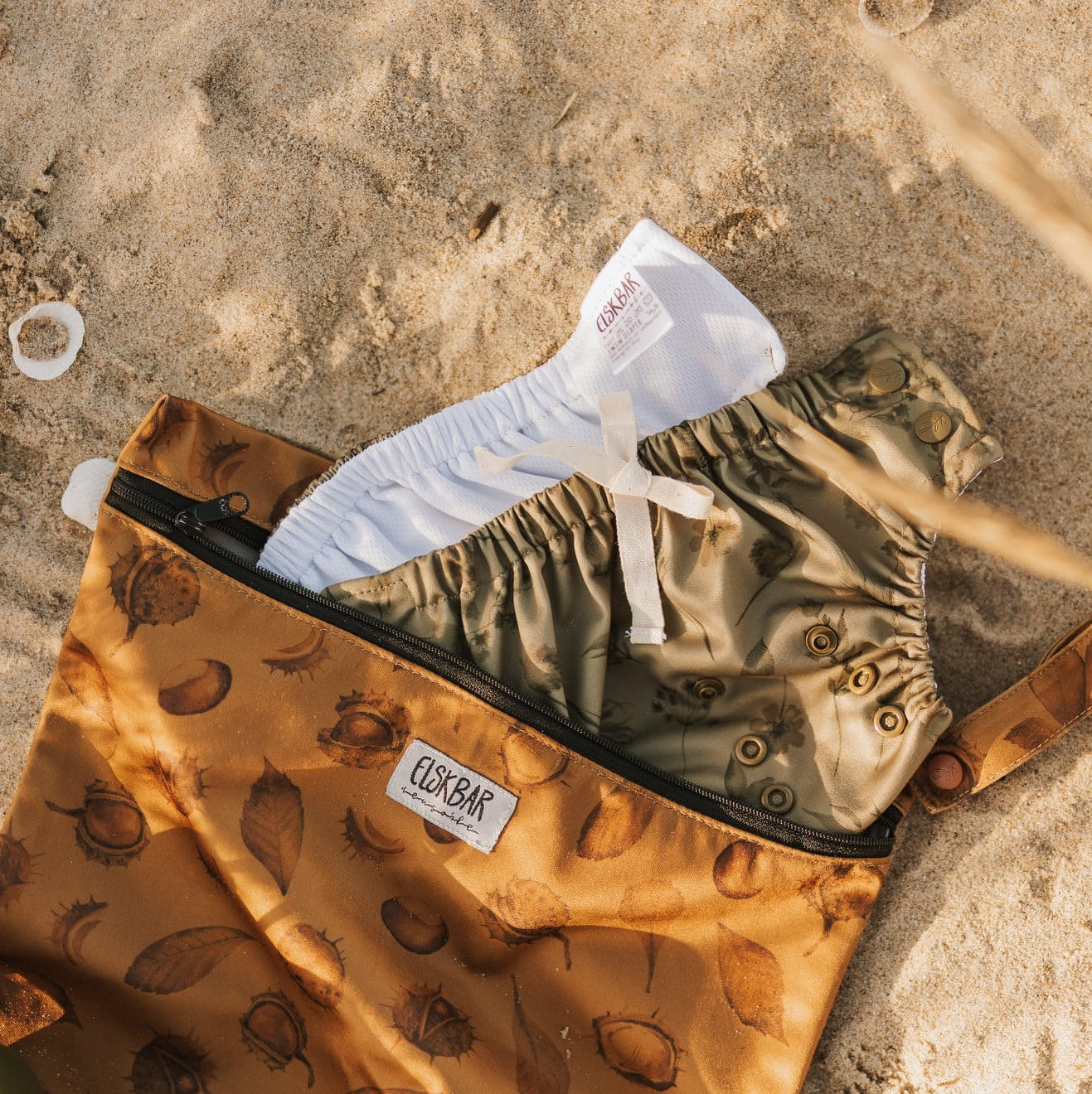 Elskbar Swim Diaper - Wildflower Sand and Medium Wet Bag