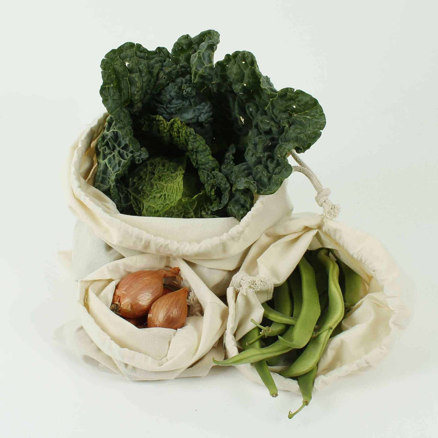 A Slice of Green Organic Cotton Produce Bags - Variety Pack (Set of 3)