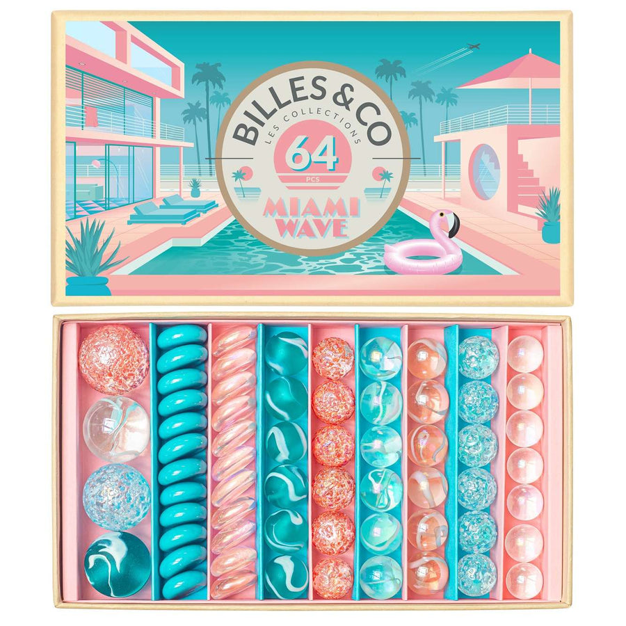 Billes and Co Marbles Big Box - Miami Wave