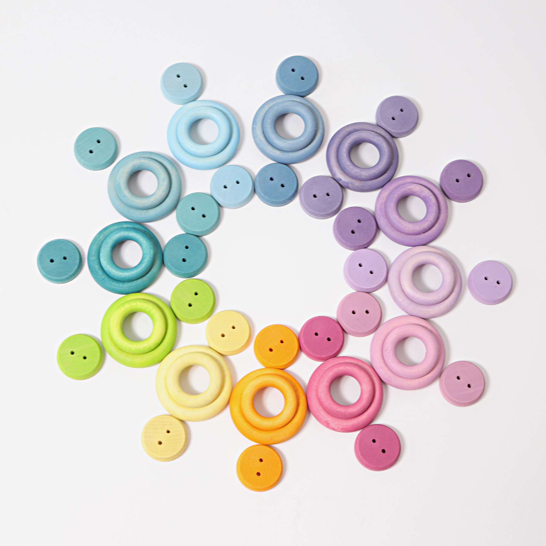 10163 Grimms Building Rings Pastel