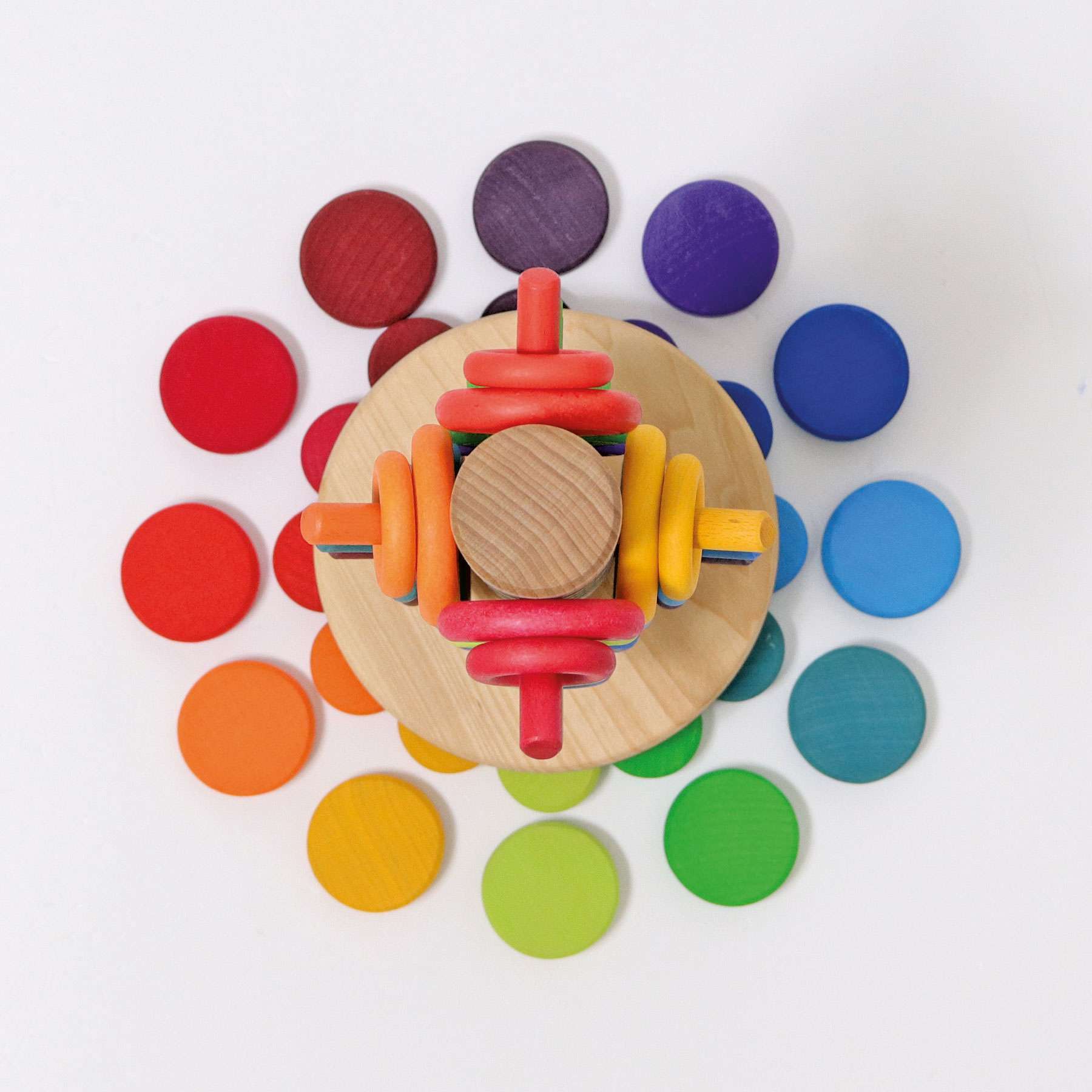 10312 Grimms Wooden Rainbow Coins