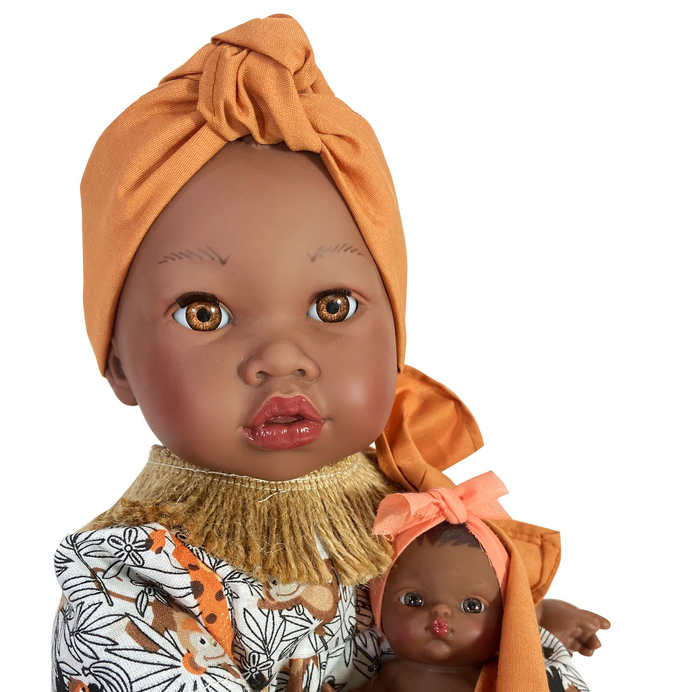 1330 Alika Doll with Baby - Jungle Dress