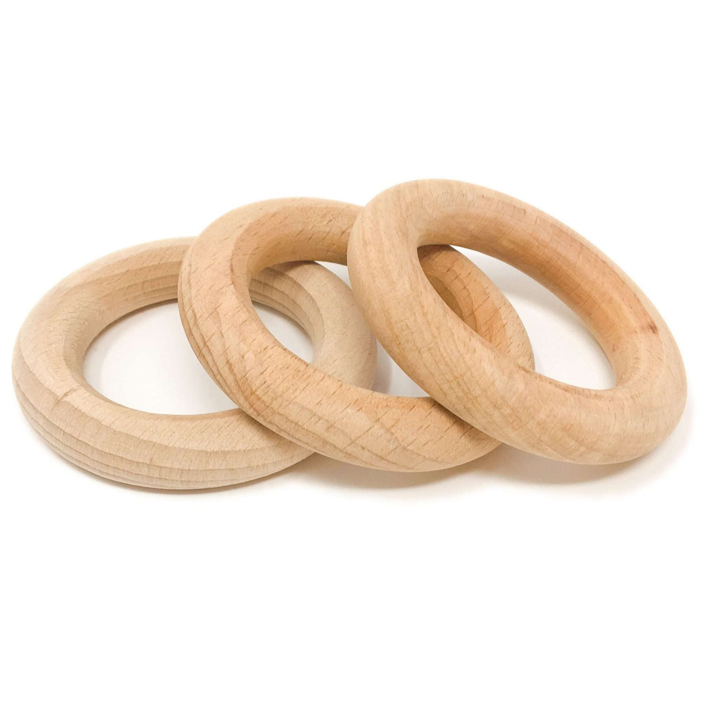 18-185 Grapat 3 x little hoops natural wood