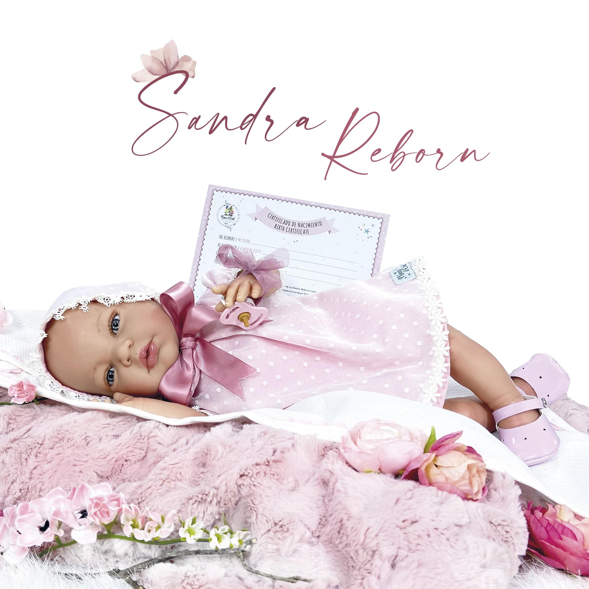 208 Nines d'Onil Premium Reborn Doll Sandra opened eyes