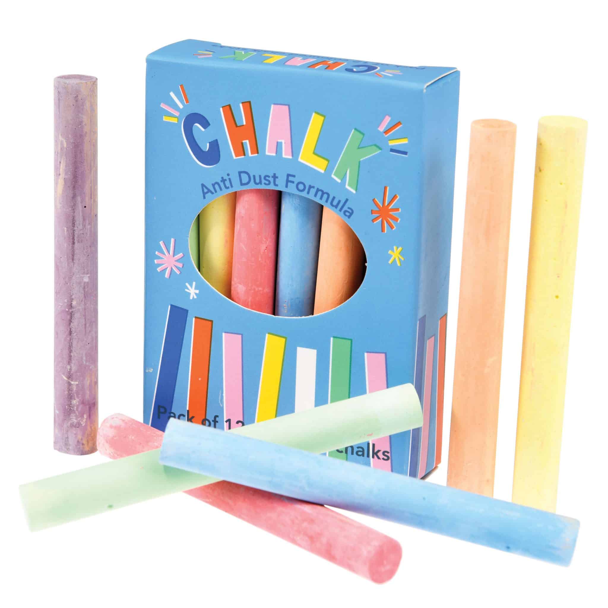 28278 Rex London Coloured Chalk Sticks (Box of 12) (1)