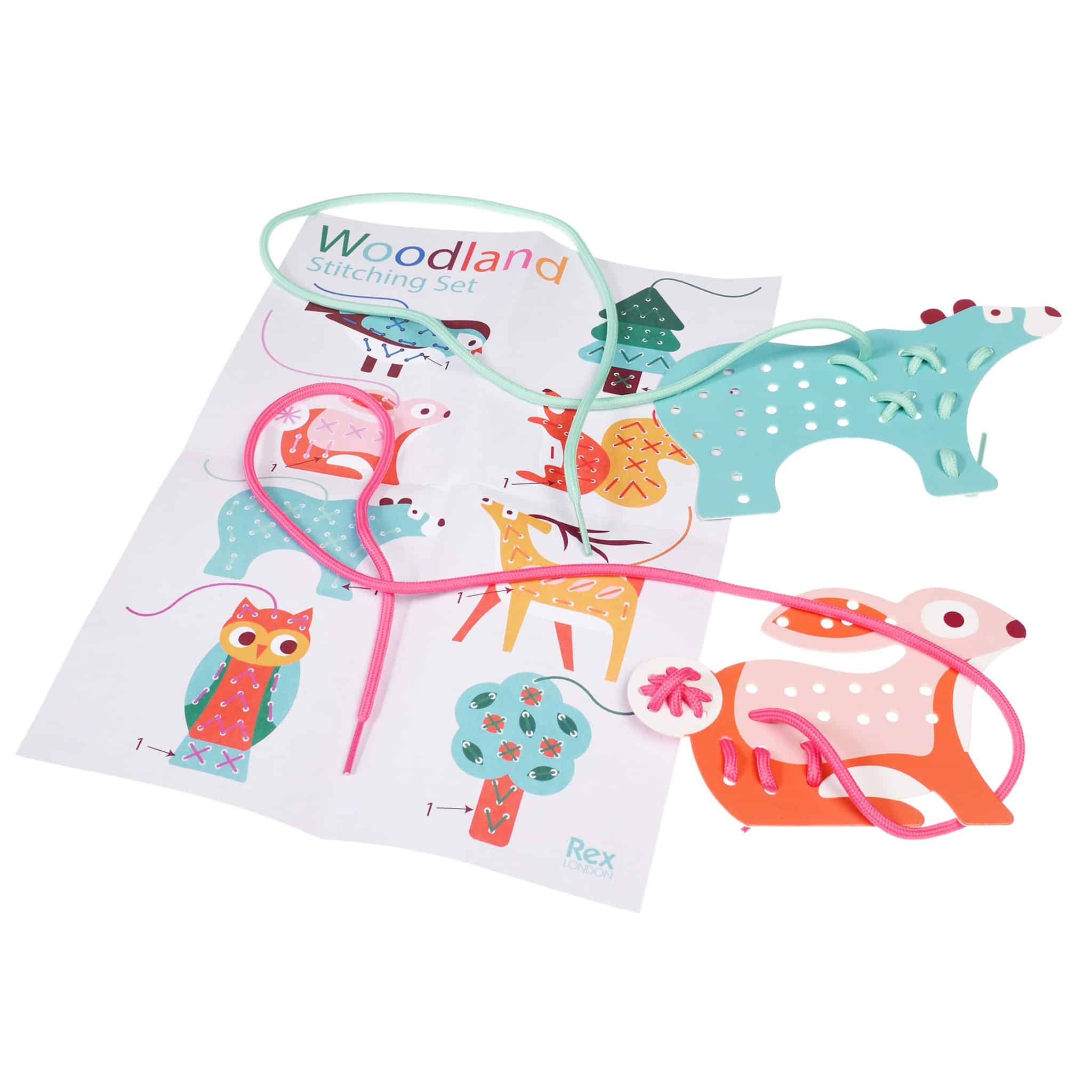 30155 Rex London Cardboard Stitching Set - Woodland (6)