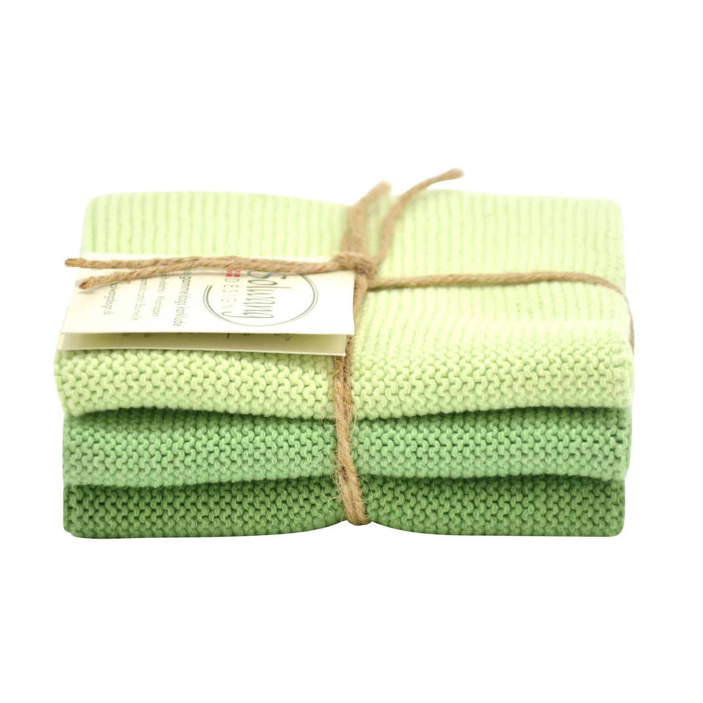 444546 Solwang Organic Dish Cloths - Dusty Green Combi