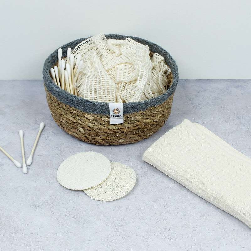 Respiin Shallow Seagrass & Jute Basket Medium (3)