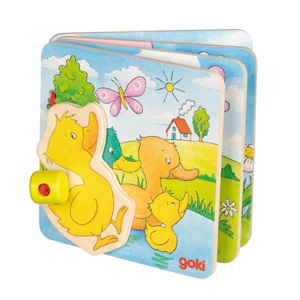 58721 Goki Wooden Picture Book - Little Duck