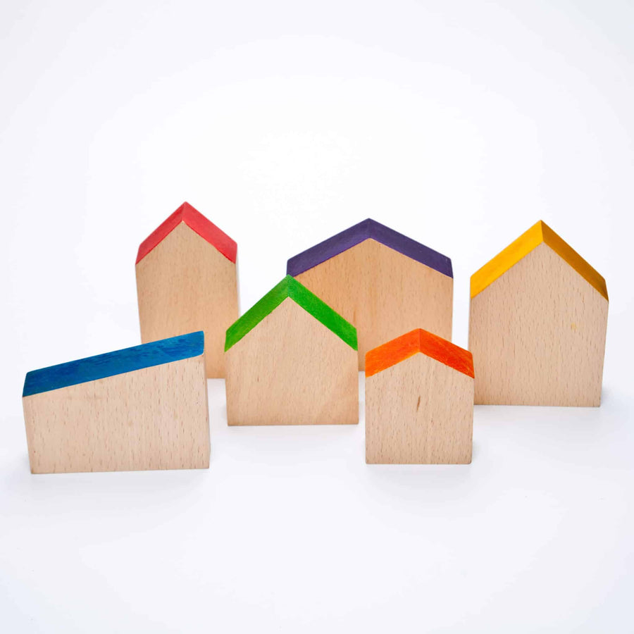 © Joguines Grapat: 6 Colourful Wooden Houses