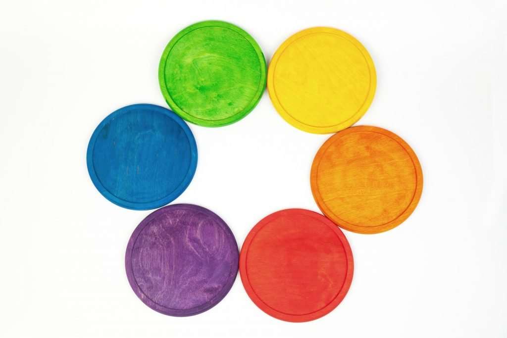 6 Grapat Rainbow Dishes