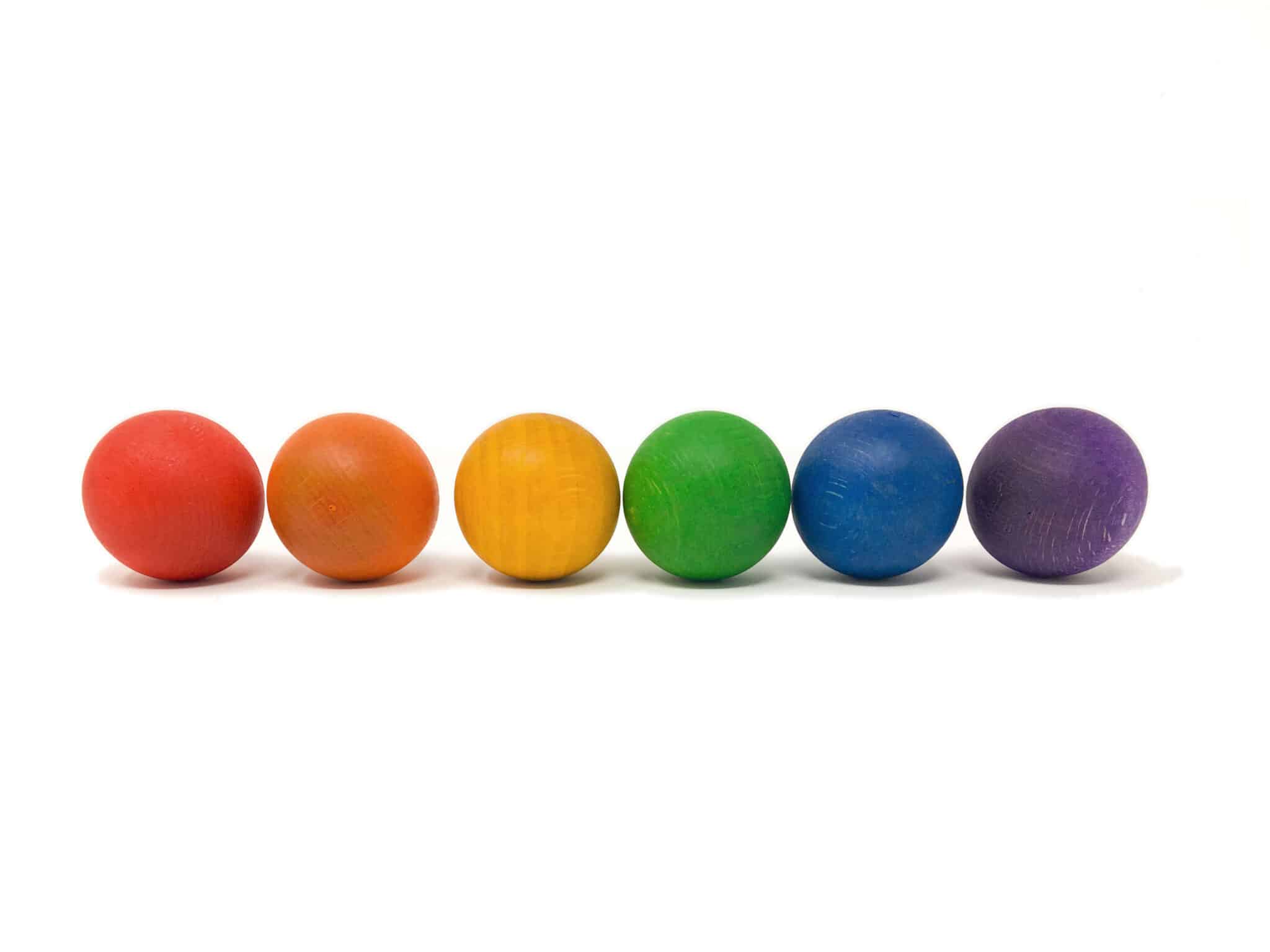 © Joguines Grapat: 6 Rainbow Wooden Balls