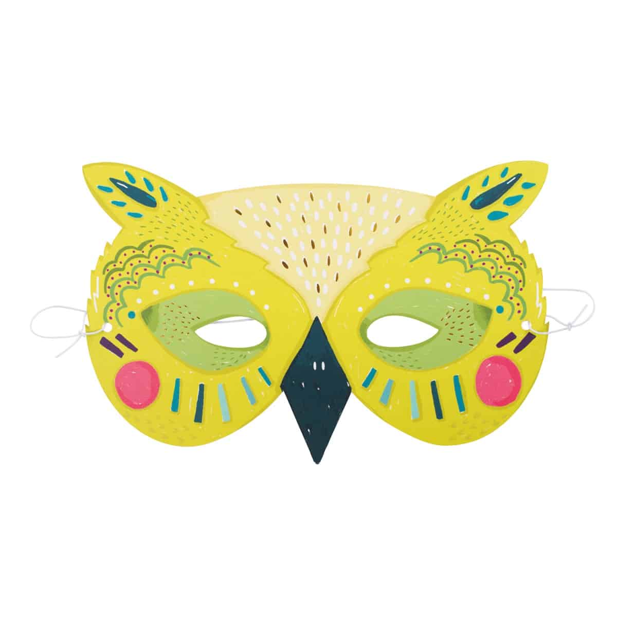 642775 Moulin Roty Set of 6 Jungle Masks - OWL