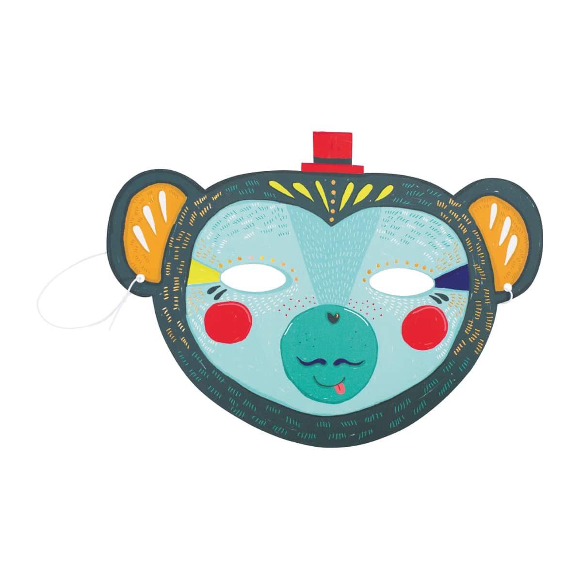 642775 Moulin Roty Set of 6 Jungle Masks - MONKEY