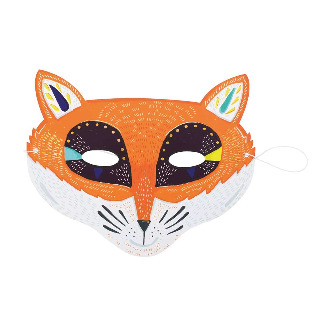 642775 Moulin Roty Set of 6 Jungle Masks - FOX