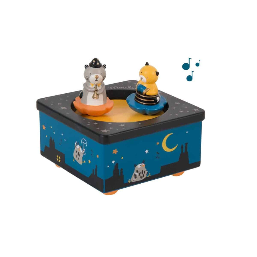 666105 Moulin Roty Music Box Les Moustaches