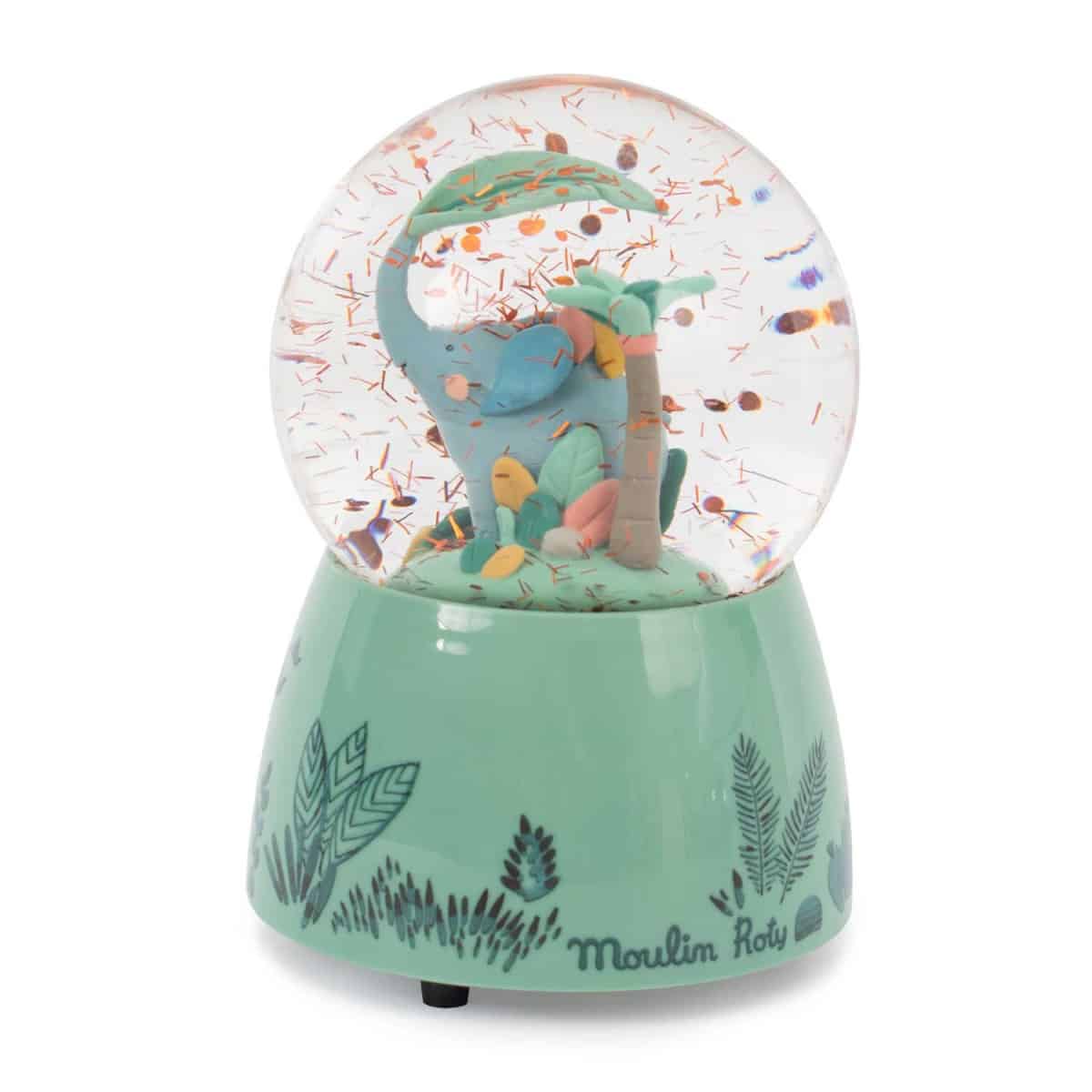 669241 Moulin Roty Snow Globe with Music Elephant (2)