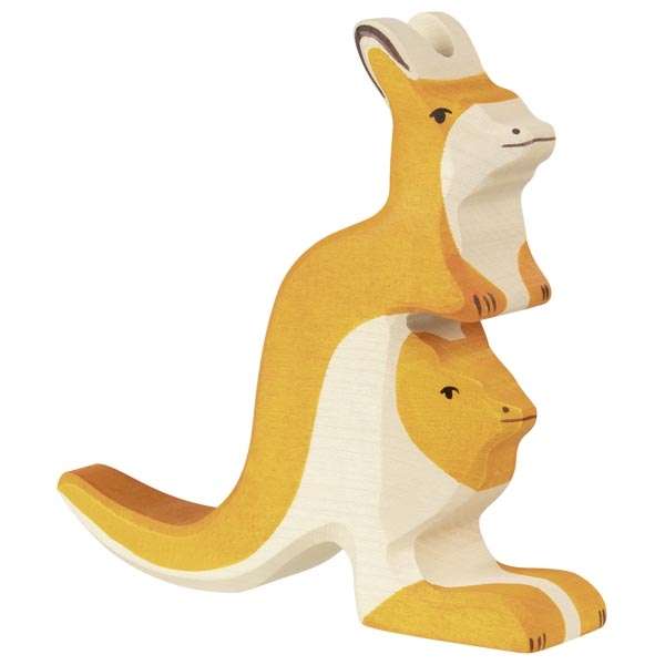 80193 Holztiger Kangaroo with young