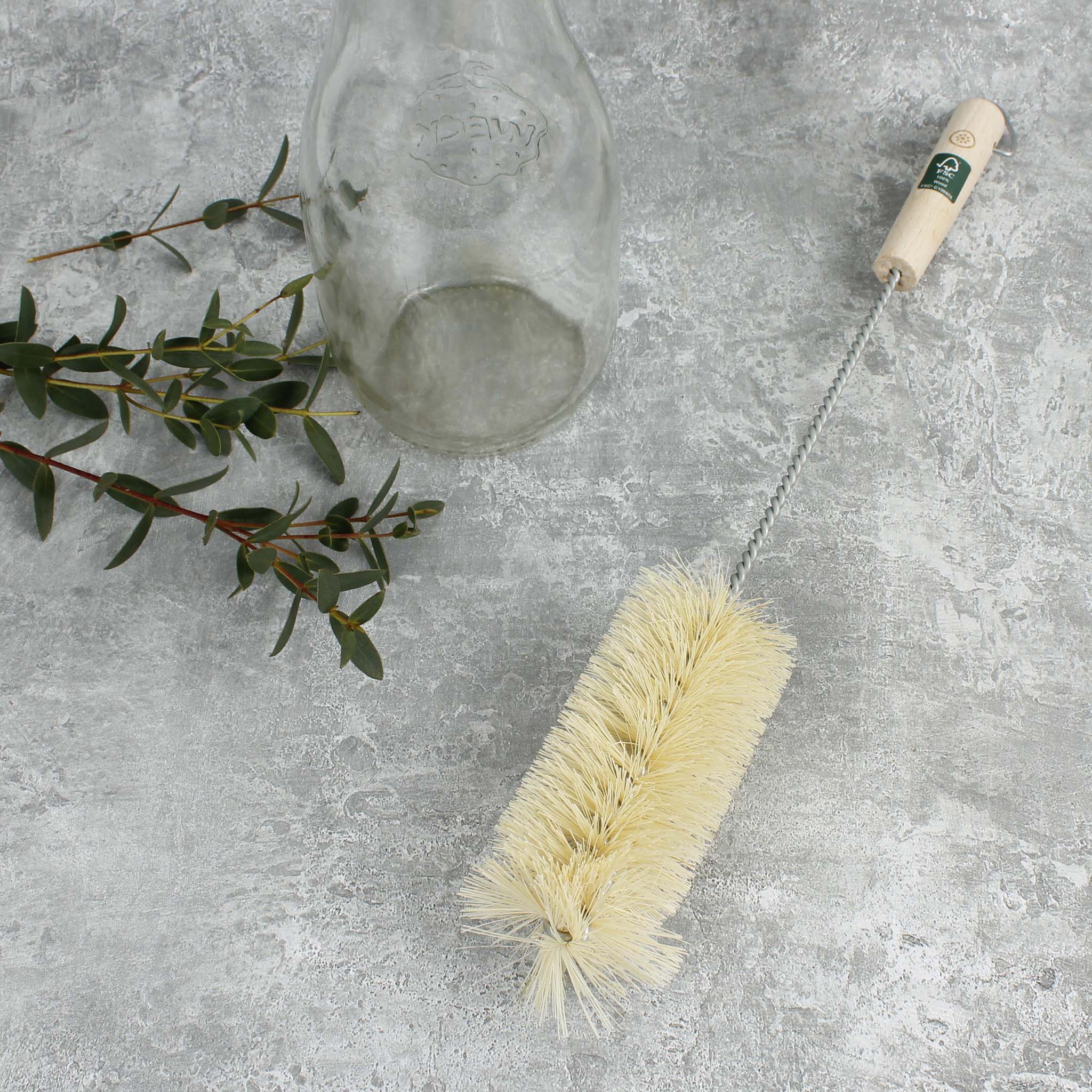 A Slice of Green Wooden Bottle Brush - Plant Based Bristles