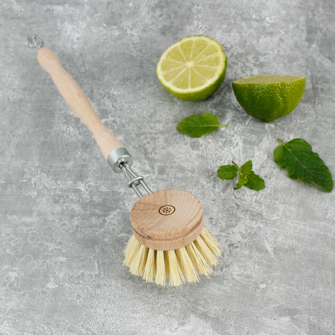 A Slice of Green Wooden Replaceable Head Dish Brush - Plant Based Bristles