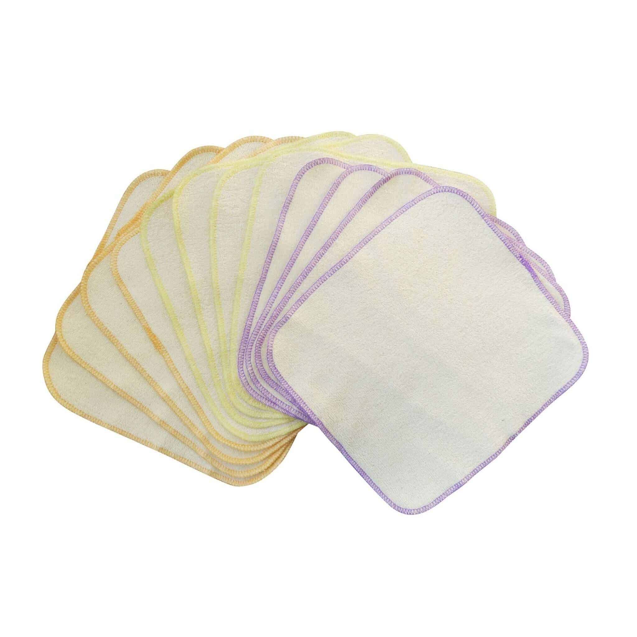 Avo&Cado Organic Cotton Reusable Wipes - Flannel & Terry Cloth (Lilac)