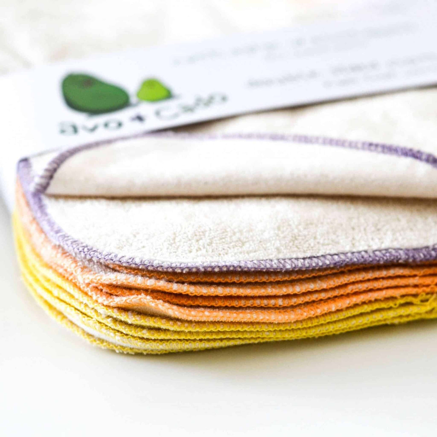Avo&Cado Organic Cotton Reusable Wipes - Flannel & Terry Cloth (Lilac)
