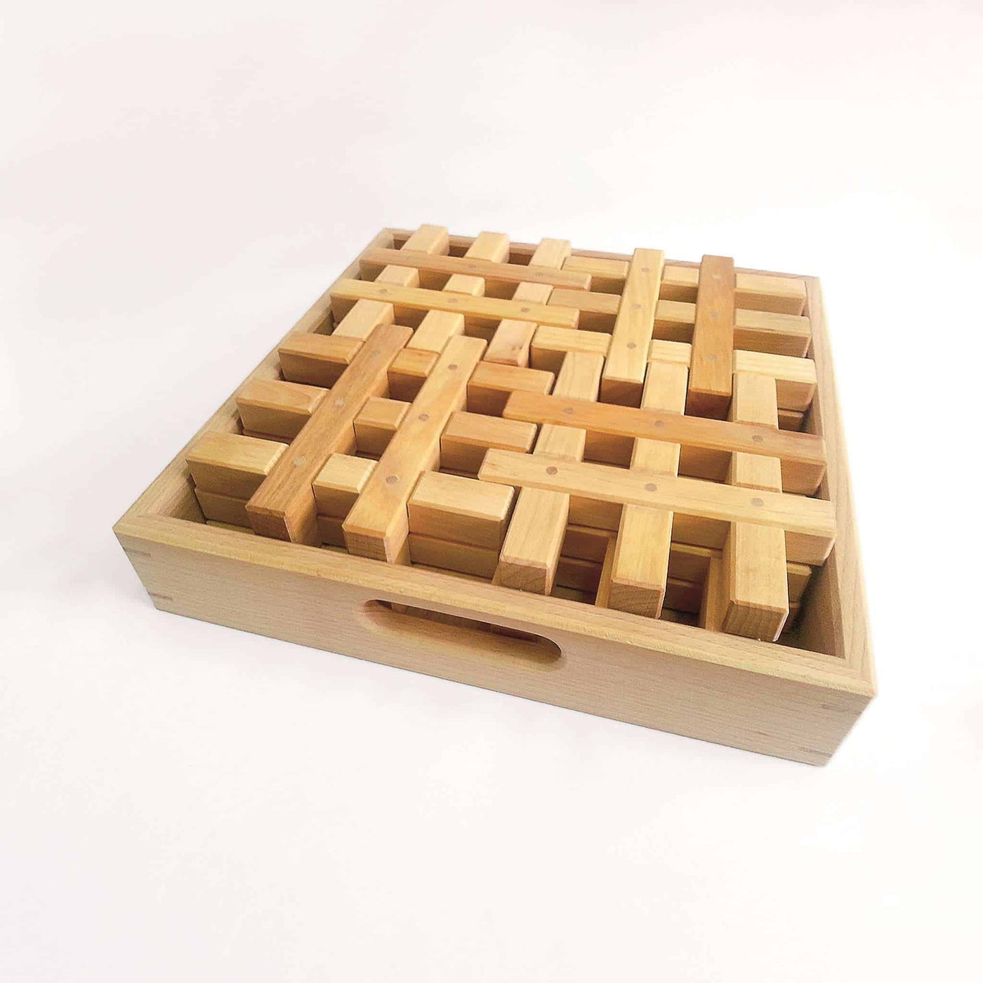 BS-00172 Bauspiel Grid Blocks natur