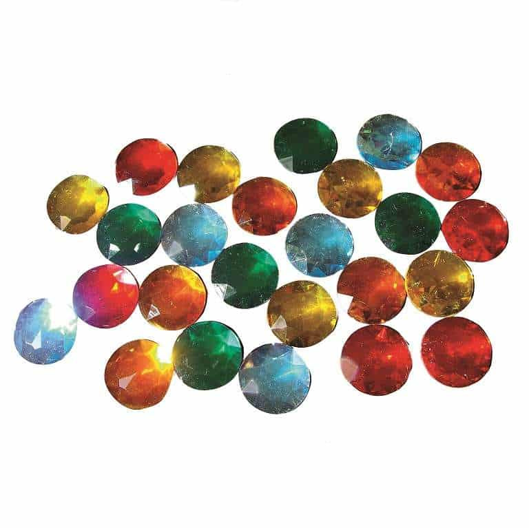 BS-03158 Bauspiel Giant Sparkling Stones, glittering, 25 pieces in 5 colours