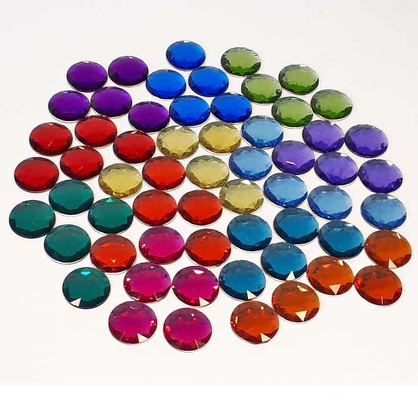 BS-03160 Bauspiel Maxi Sparkling Stones, glittering, 60 pieces