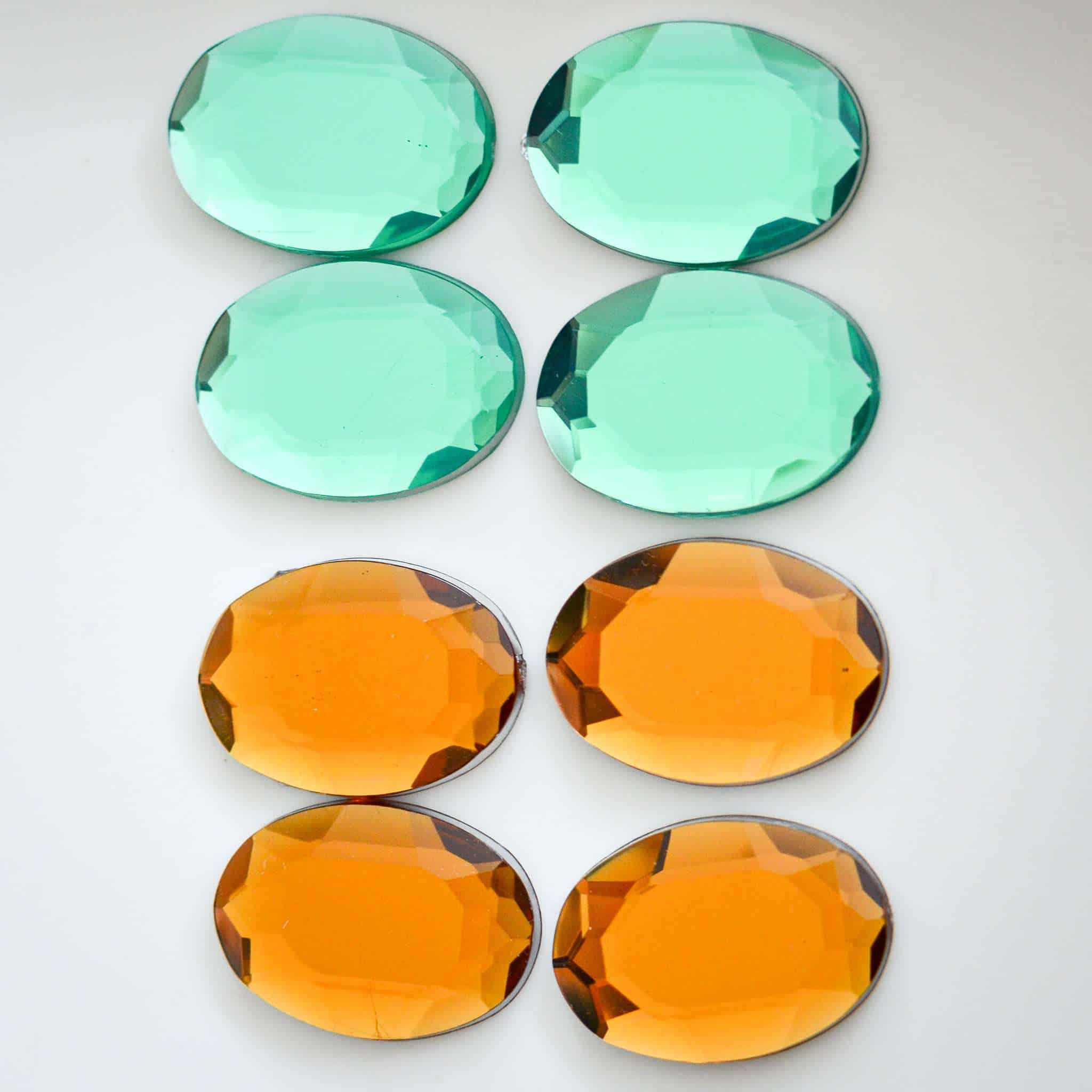 Bauspiel Glittering Sparkling Stones - oval set of 4