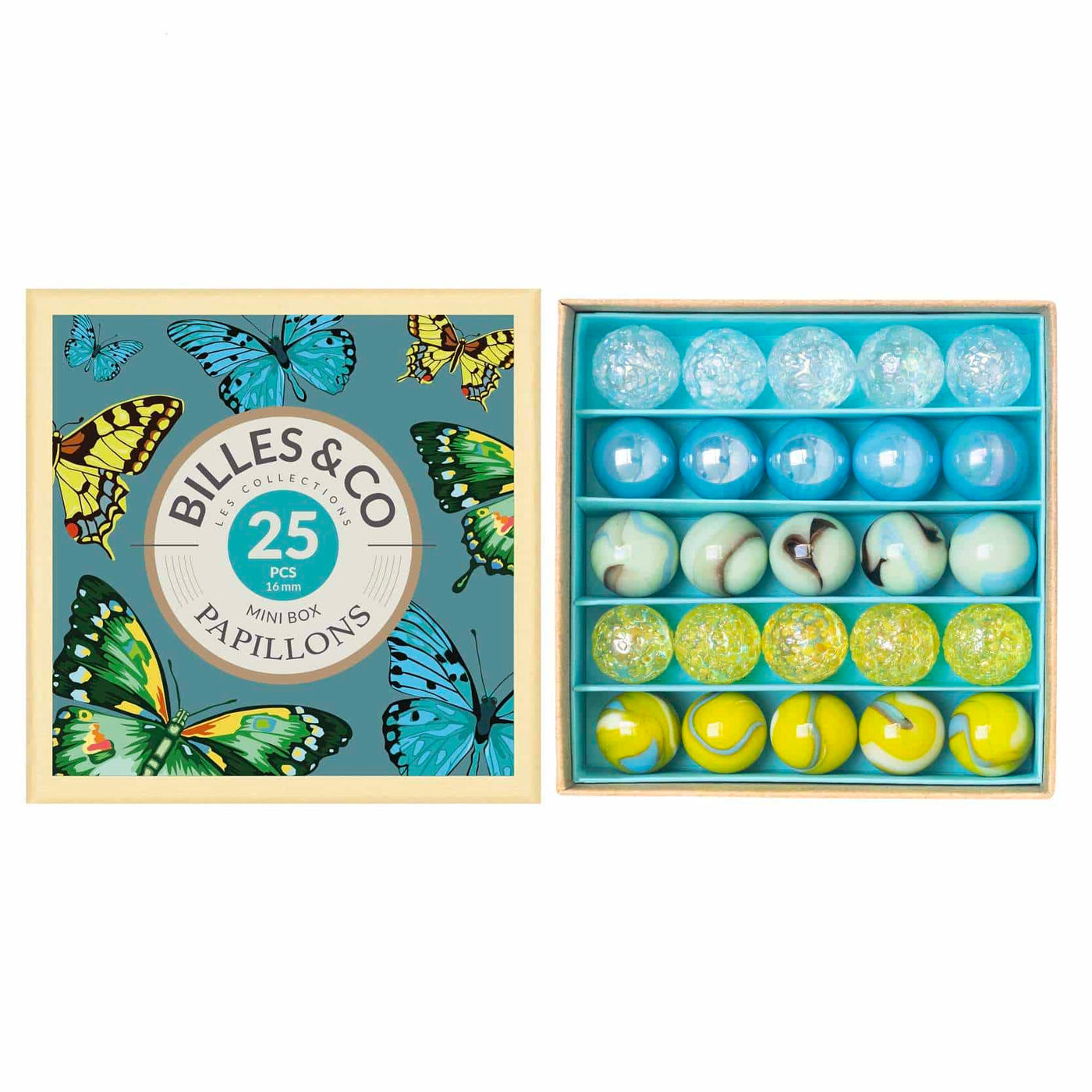 Billes and Co Marbles Mini Box - Butterflies (Papillons)