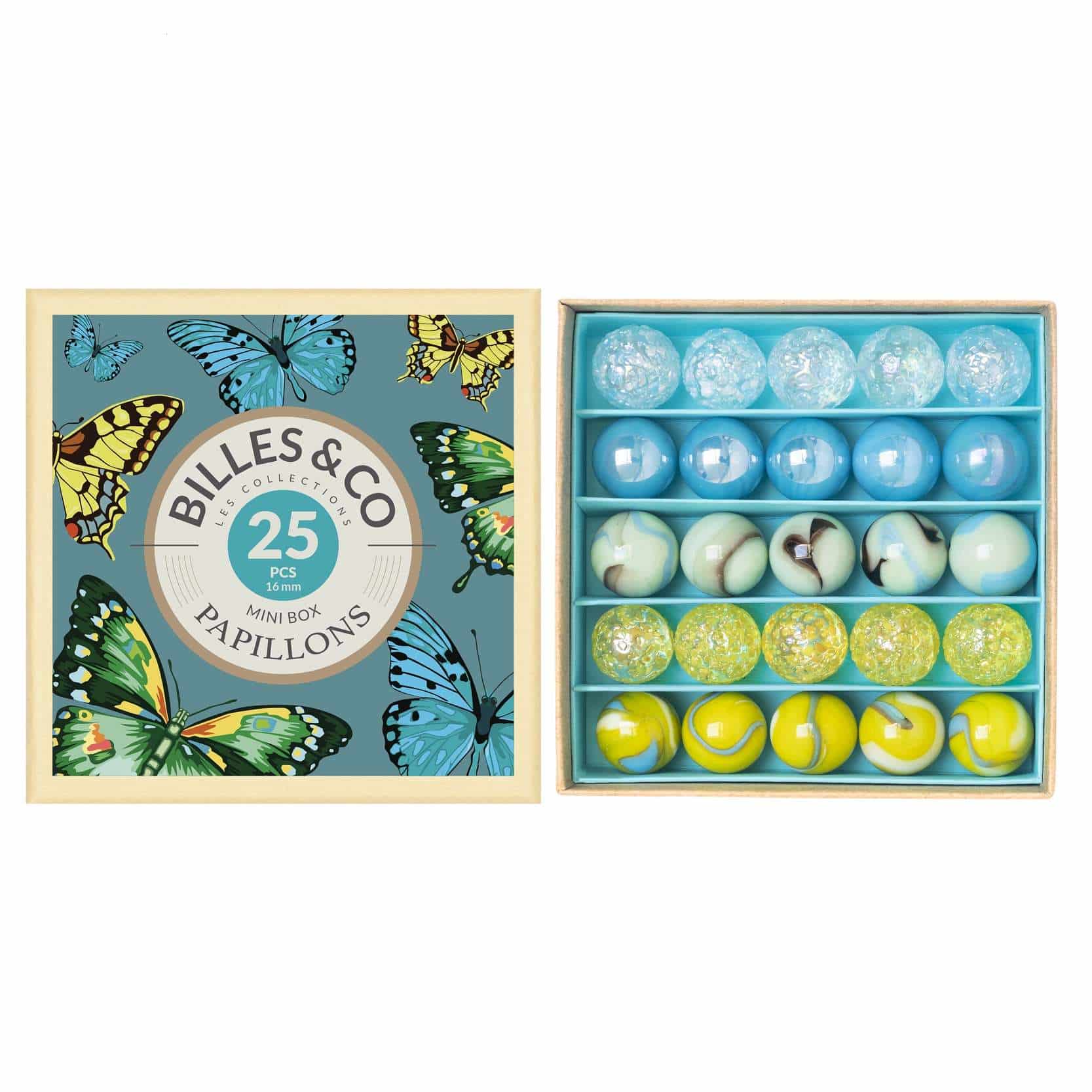 Billes and Co Marbles Mini Box - Butterflies (Papillons)