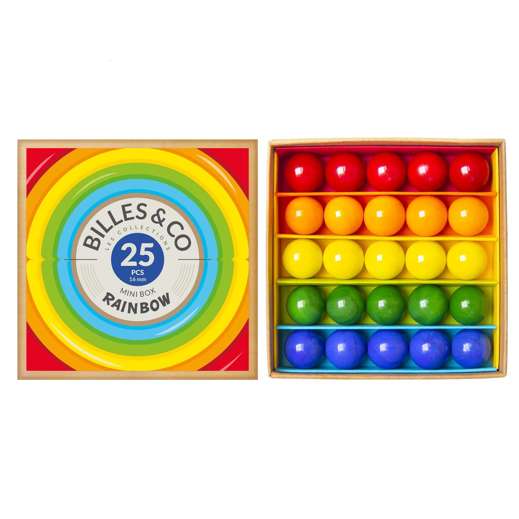 Billes and Co Marbles Mini Box - Rainbow