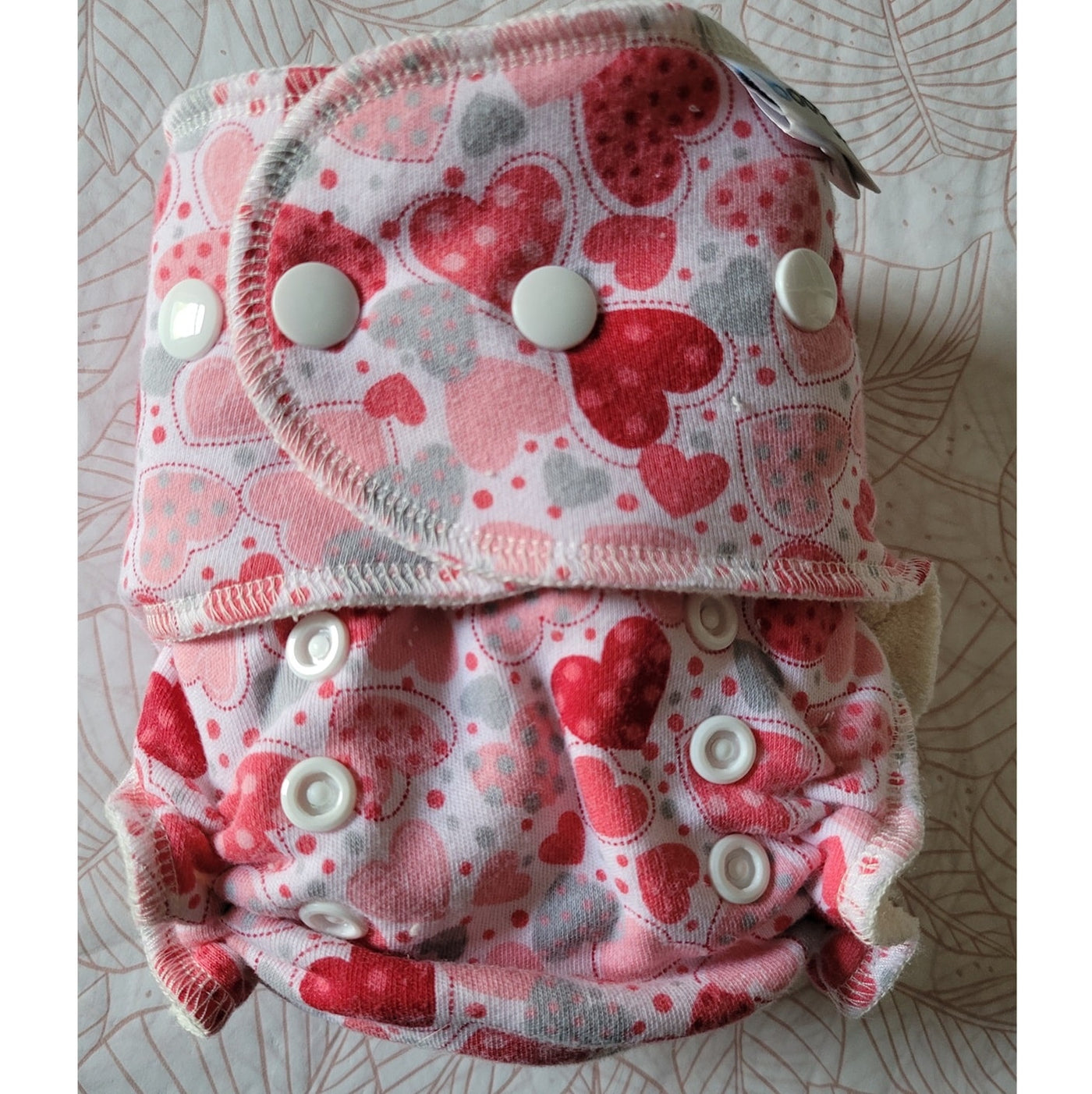 Boo&Boo Bamboo Fitted Diaper - Hearts