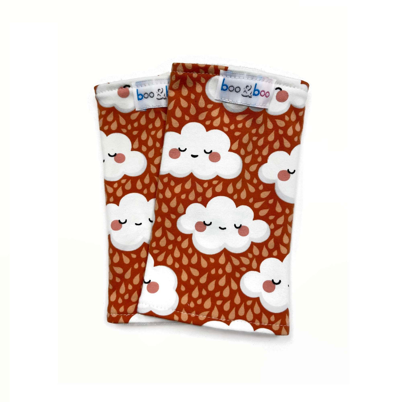 Boo&Boo Cuddly Strap Protectors (2 Pack) - clouds orange (2)