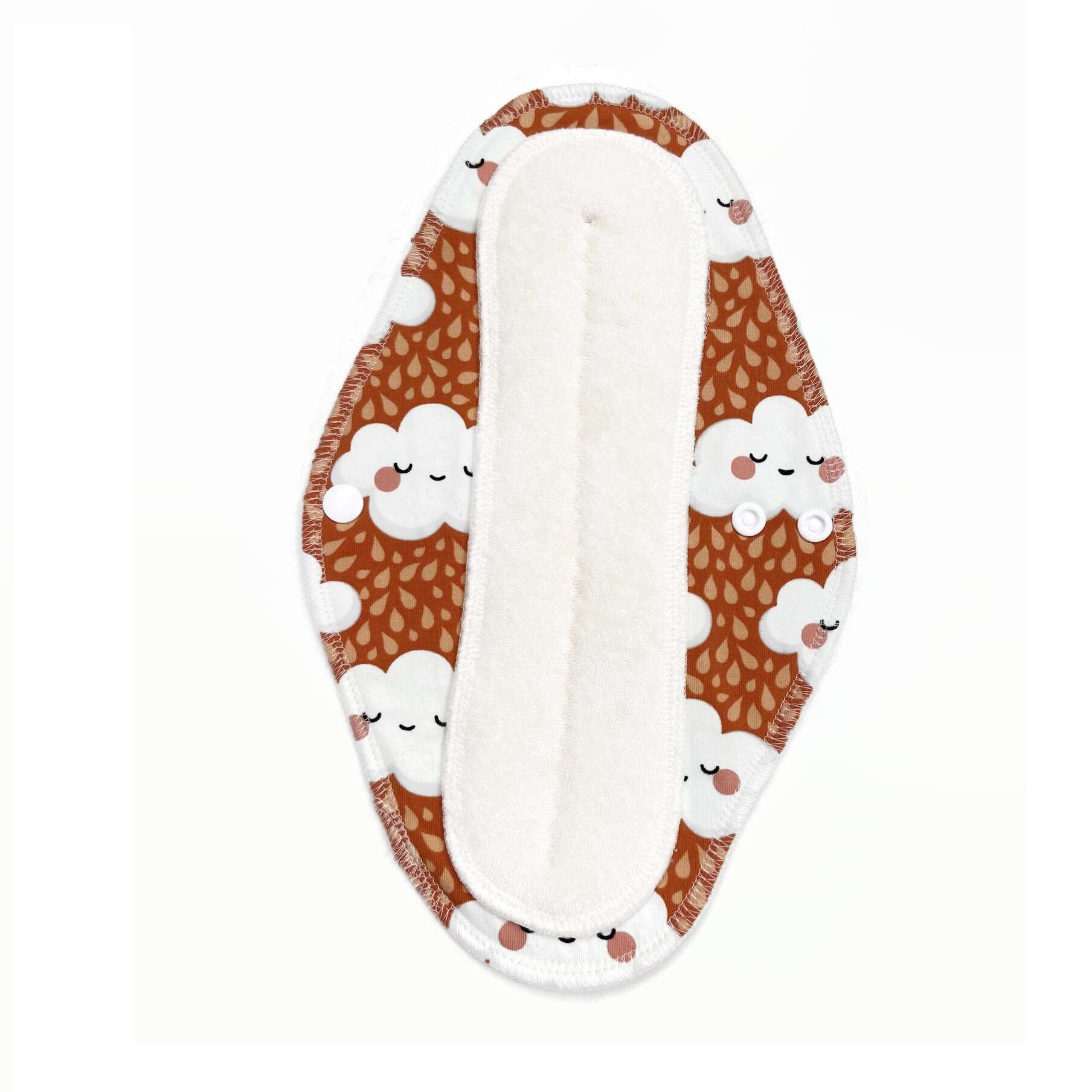 Boo&Boo Night Cloth Pad - Clouds Orange