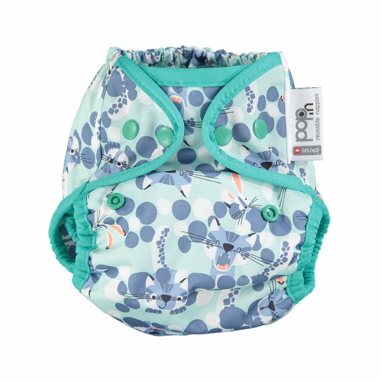 Close Pop-In Nappy Wrap (Snow Leopard) - Poppers
