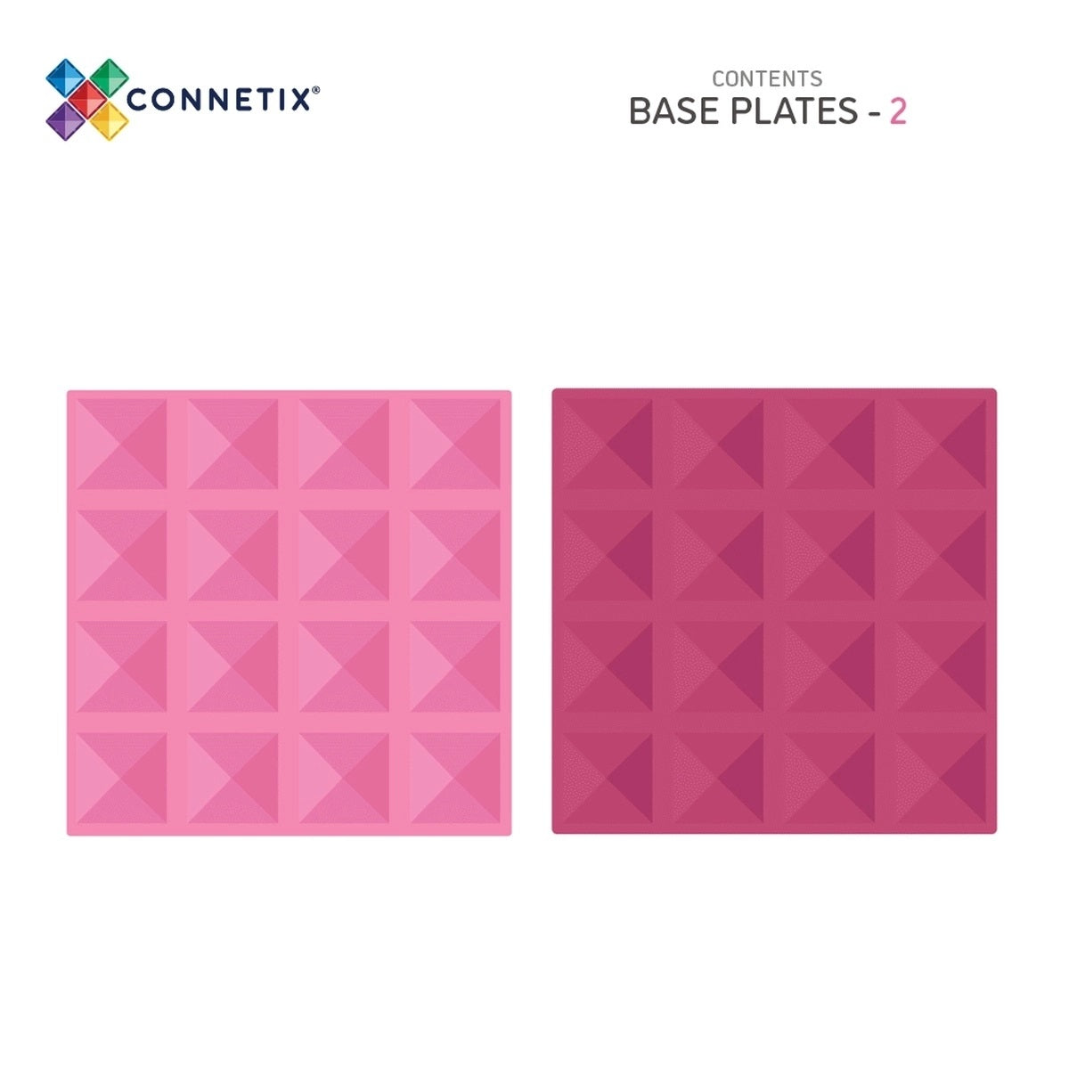 Connetix Base Plate Pack - Pastel Pink & Berry